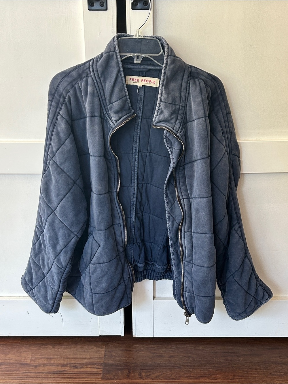 Free People Dolman Quilted Jacket Navy